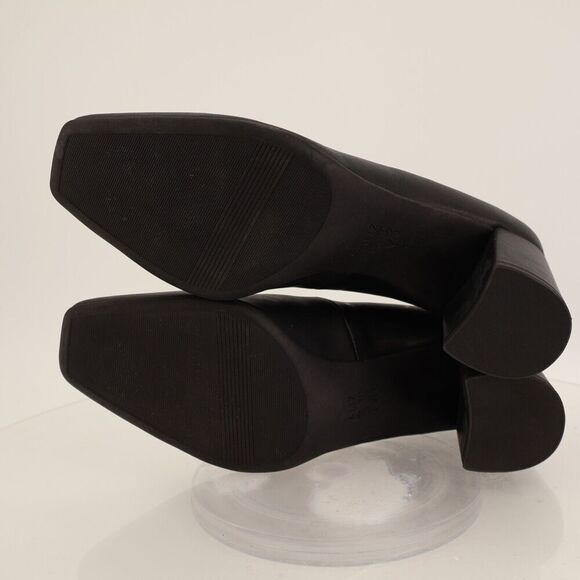 Naturalizer Womens Warner Square Toe Pumps Block Heel Black Faux Leather Size 10 - Picture 9 of 11